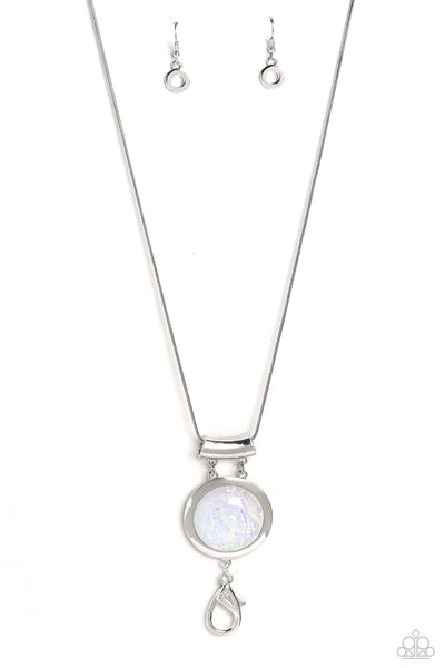 Starlight Starbright - White Lanyard Necklace Paparazzi