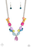 Puzzled Production - Multi-Colored Necklace Paparazzi (#858)