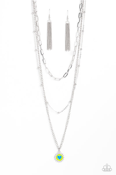 Burning Love - Green Necklace Paparazzi