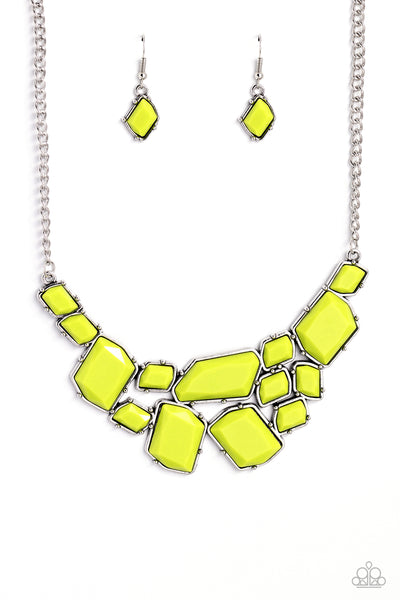 Energetic Embers - Green Necklace Paparazzi