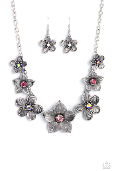 Free FLORAL - Pink Necklace Paparazzi