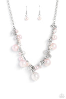 Scratched Shimmer - Pink Necklace Paparazzi