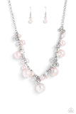 Scratched Shimmer - Pink Necklace Paparazzi