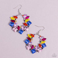 Wreathed in Watercolors - Multi Colored Earrings Paparazzi