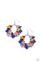 Wreathed in Watercolors - Multi Colored Earrings Paparazzi