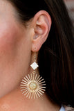 Seize the Sunburst - Gold Earrings Paparazzi