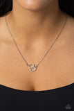 INITIALLY Yours - B - White Necklace Paparazzi