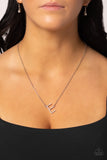 INITIALLY Yours - E - White Necklace Paparazzi