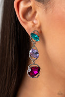 Dimensional Dance - Multi-Colored Earrings Paparazzi