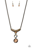 Alluring Andante - Brass Necklace Paparazzi