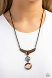 Alluring Andante - Brass Necklace Paparazzi