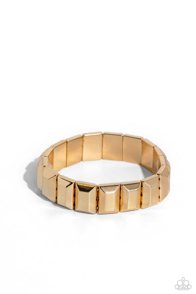 Chunky Champion - Gold Bracelet Paparazzi