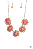 Floral Fervor - Orange Necklace Paparazzi