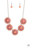 Floral Fervor - Orange Necklace Paparazzi