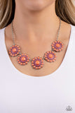 Floral Fervor - Orange Necklace Paparazzi