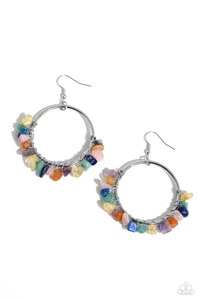 Handcrafted Habitat - Multi-Colored Earrings Paparazzi