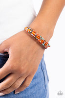 For WOOD Measure - Orange Bracelet Paparazzi