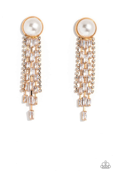 Genuinely Gatsby - Gold Earrings Paparazzi