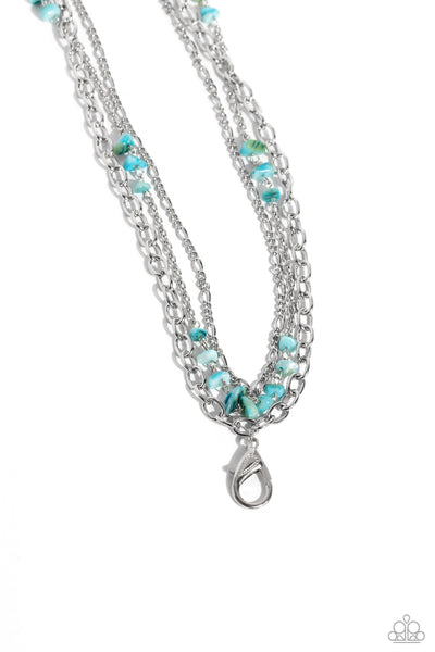 Seize the Stacks - Blue Necklace Paparazzi