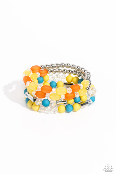 Glassy Gait - Multi Colored Bracelets Paparazzi