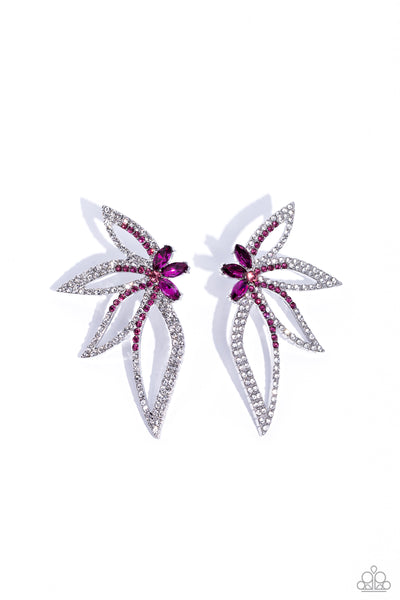 Twinkling Tulip - Pink Earrings Paparazzi