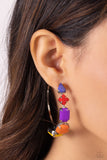 Geometric Gamer - Multicolored Earrings Paparazzi