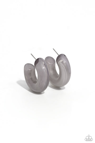 Acrylic Acclaim - Silver Earring Paparazzi