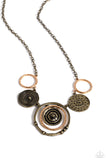Mysterious Masterpiece - Brass Necklace Paparazzi