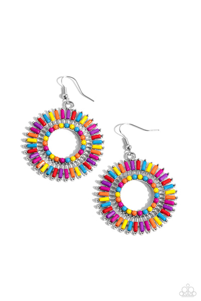 Ferris Wheel Finale - Multi-Colored Earrings Paparazzi