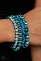 Punk Pattern - Blue Bracelet Paparazzi