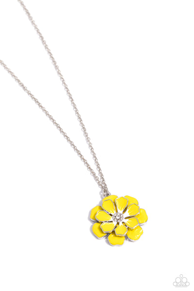 Beyond Blooming - Yellow Necklace Paparazzi