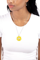 Beyond Blooming - Yellow Necklace Paparazzi