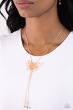 Suspended Shades - Rose Gold Butterfly Necklace Paparazzi