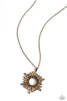 Enigmatic Edge - Brass Necklace Paparazzi