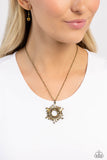 Enigmatic Edge - Brass Necklace Paparazzi