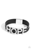 Hopeful Haute - Black Bracelet Paparazzi