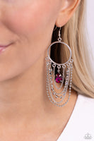 Cascading Clash - Multi Colored Earrings Paparazzi