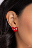 Glimmering Love - Red Earrings Paparazzi