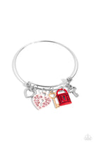 Locked Legacy - Multi-Colored Heart Charm Bracelet