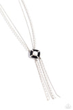 I Pinky SQUARE - Black Necklace Paparazzi