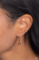 Trifecta Tyrant - Copper Earrings Paparazzi