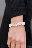 Scrunched Surety - White Bracelet Paparazzi