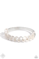 Scrunched Surety - White Bracelet Paparazzi