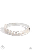 Scrunched Surety - White Bracelet Paparazzi