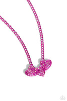 Low-Key Lovestruck - Pink Heart Necklace Paparazzi Incoming