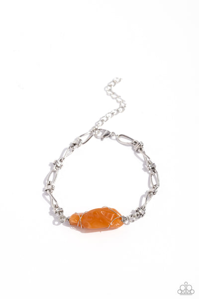 Whimsically Wrapped - Orange Bracelet Paparazzi