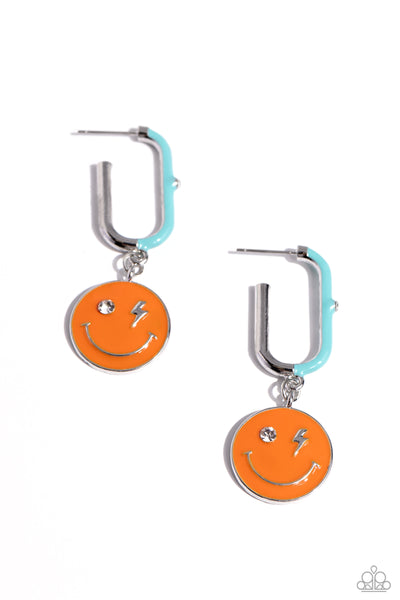 Personable Pizzazz - Orange Hoop Earrings Paparazzi