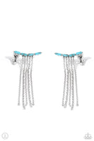 Fault Line Fringe - Blue Ear Crawler Earrings Paparazzi