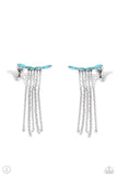 Fault Line Fringe - Blue Ear Crawler Earrings Paparazzi