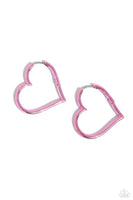 Loving Legend - Pink Heart Earrings Paparazzi